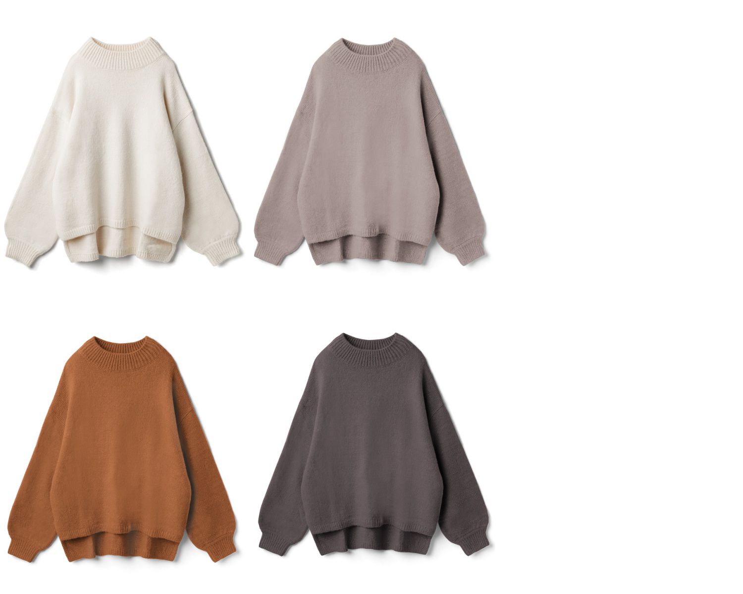 日本 GRL - 明星聯名款 修身半高領毛衣-古典綠