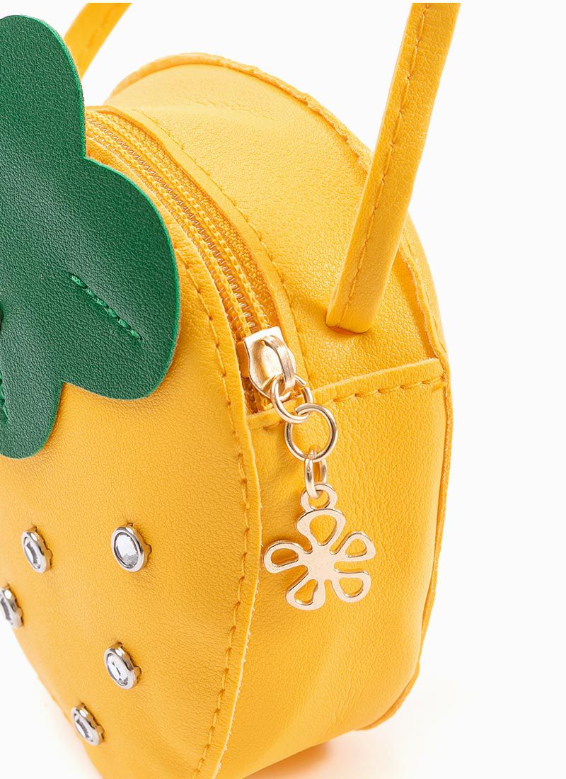 韓國 OZKIZ - (附包包)草莓包包點點網紗洋裝