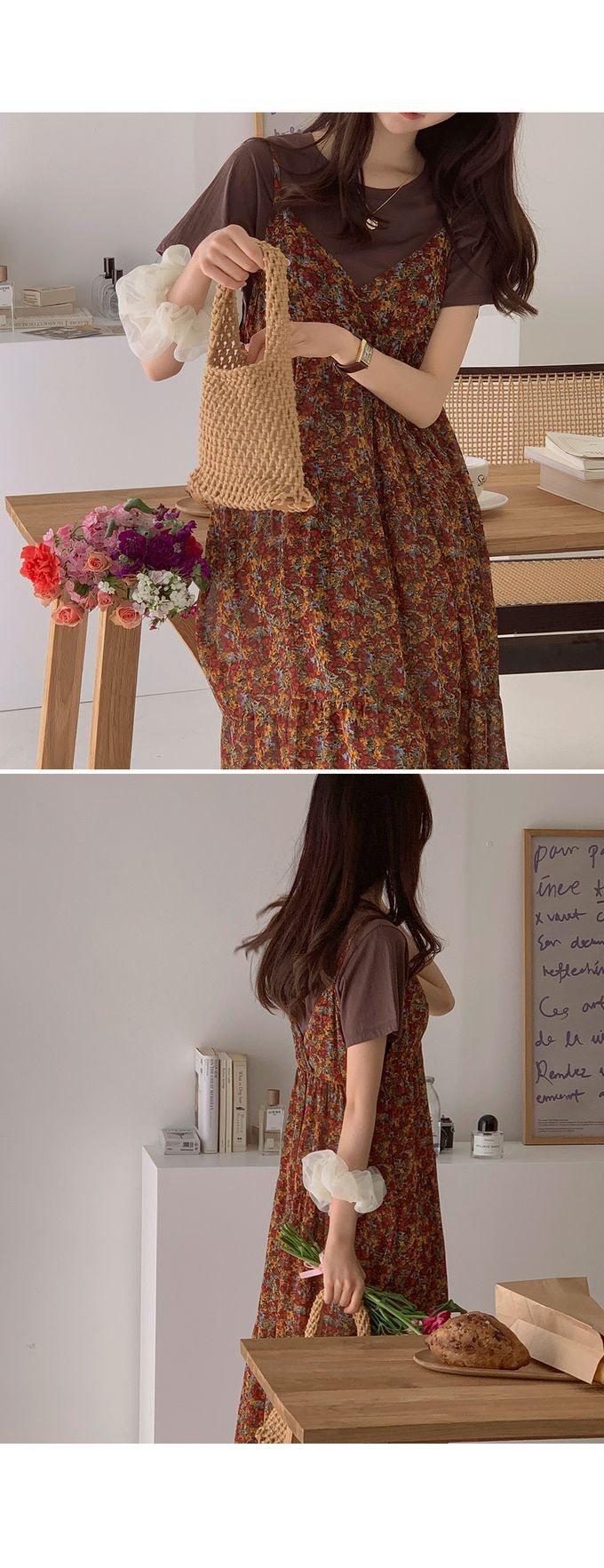 韓國女裝代購 - 好搭配微透圓領短袖上衣-白 (FREE)