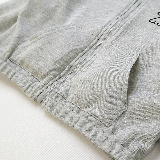 日本 ZOOLAND - 熊熊出遊印花休閒連帽外套-淺卡其