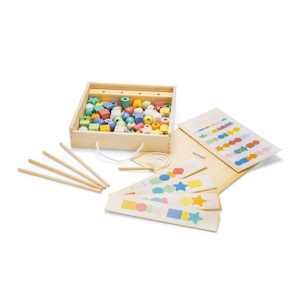 邏輯串珠排列木製玩具