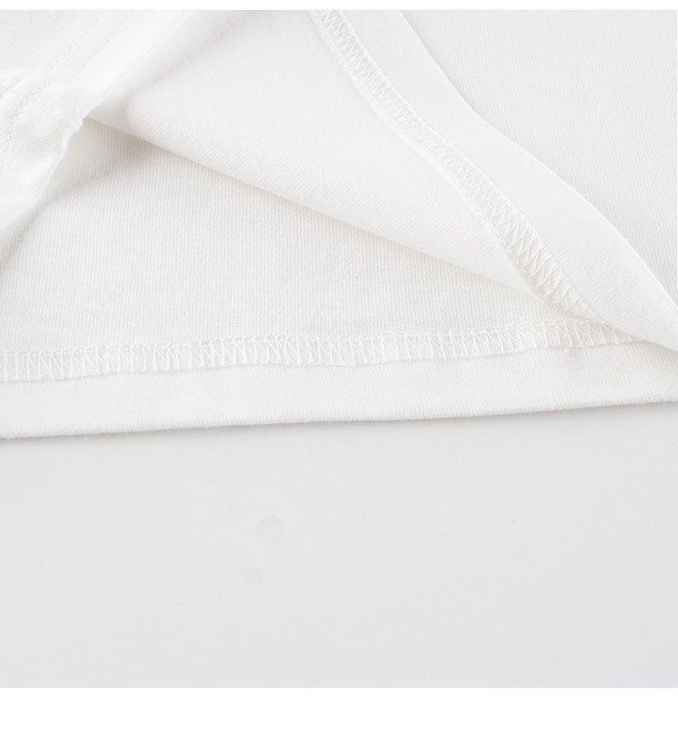 純棉圓領薄長袖上衣-可愛熊熊-米白+深藍