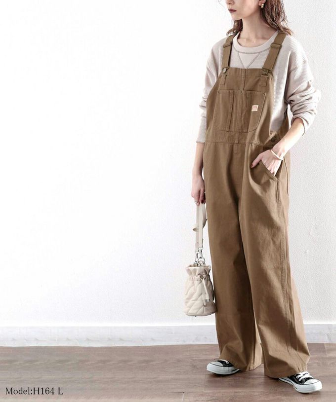 日本 Classical Elf - 美式經典百搭吊帶褲-軍綠