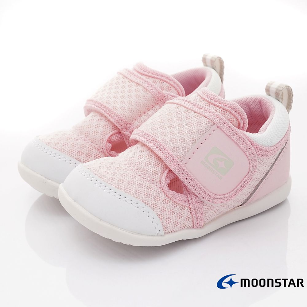 MOONSTAR日本月星 - 休閒機能寶寶學步鞋(寶寶段)-白粉