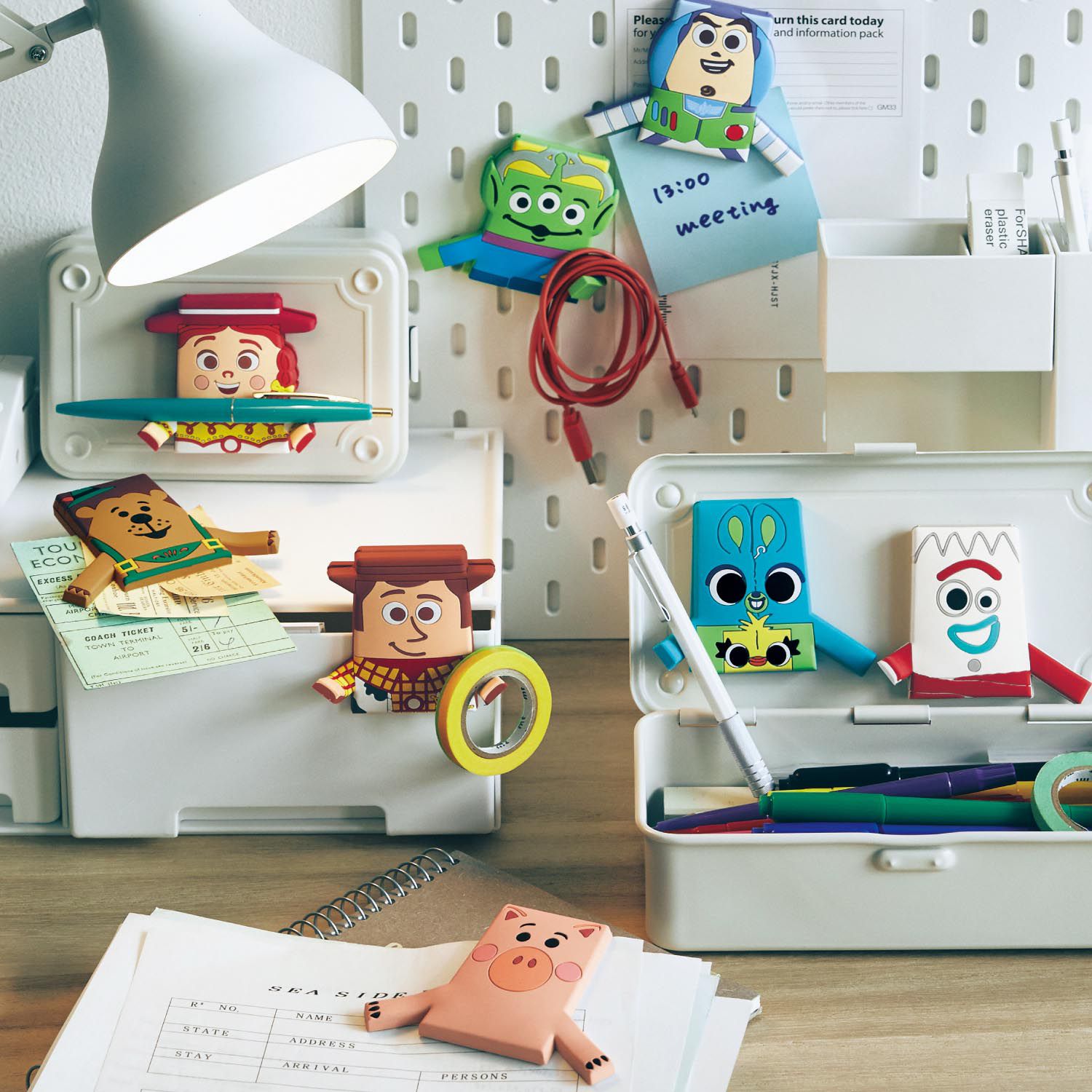 日本千趣會 - 可作夾子的多用途磁性掛鉤-玩具總動員-翠絲