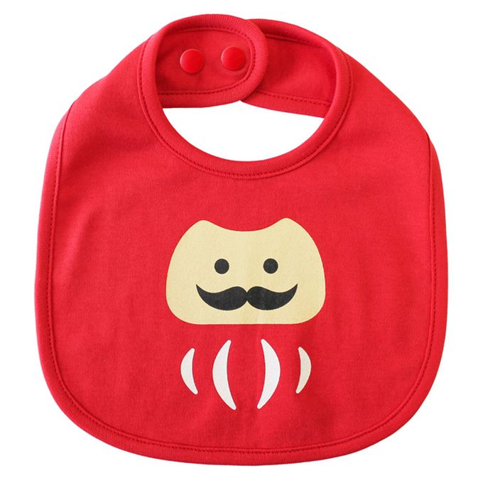 akachan honpo - 慶賀圍兜-達摩不倒翁-紅色 (60~80cm)