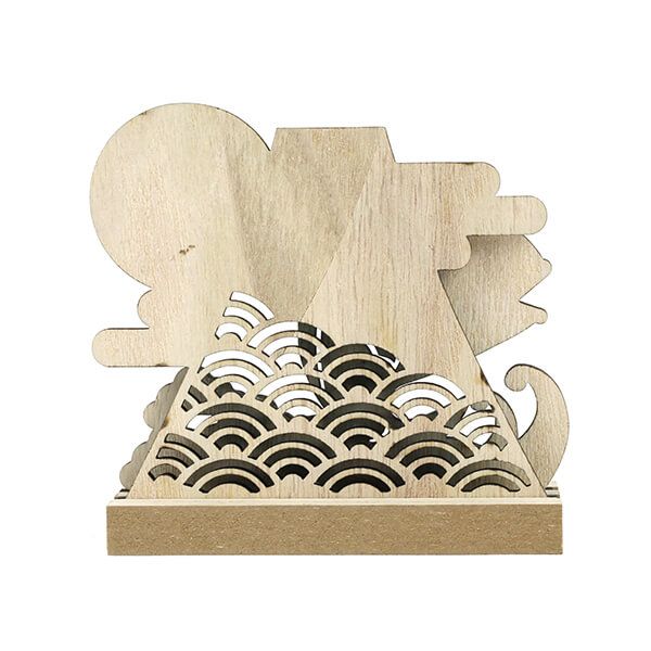 日本代購 - 木製日本新年擺飾/掛飾-注連繩 (W22.5×H22×D1.3cm)