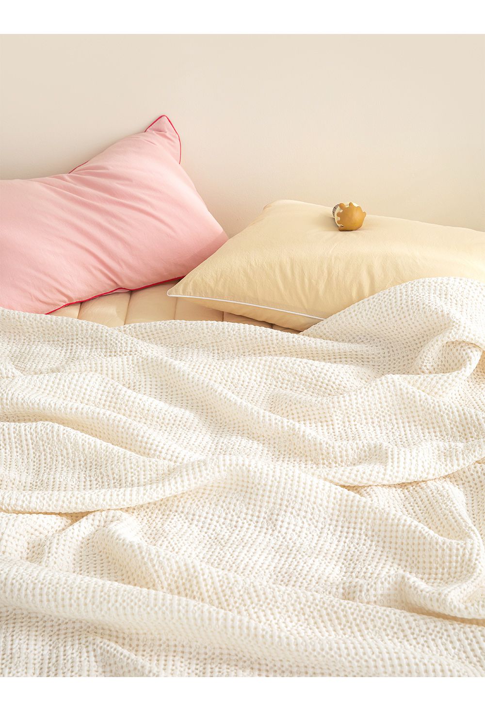 韓國 Maatila - (兒童款)天絲莫代爾鬆餅被毯-原味優格 (130X170cm)