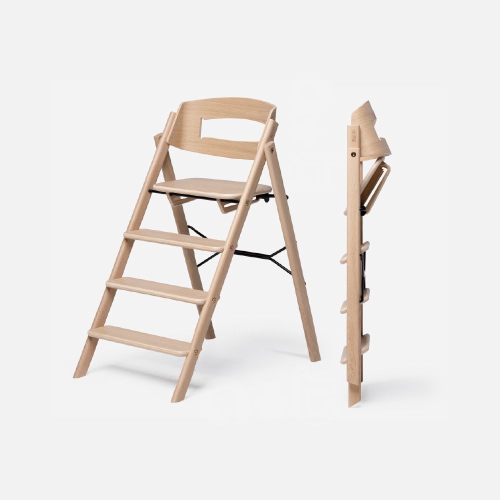 Klapp折疊成長餐椅-頂級橡木 (自然木)