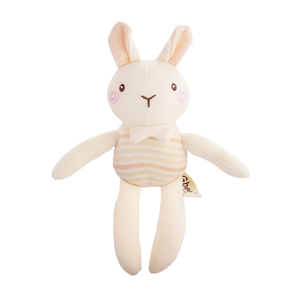 迷你安撫娃娃 有機棉嬰兒玩具 陪睡小玩偶-迷你兔兔 (18*18cm)