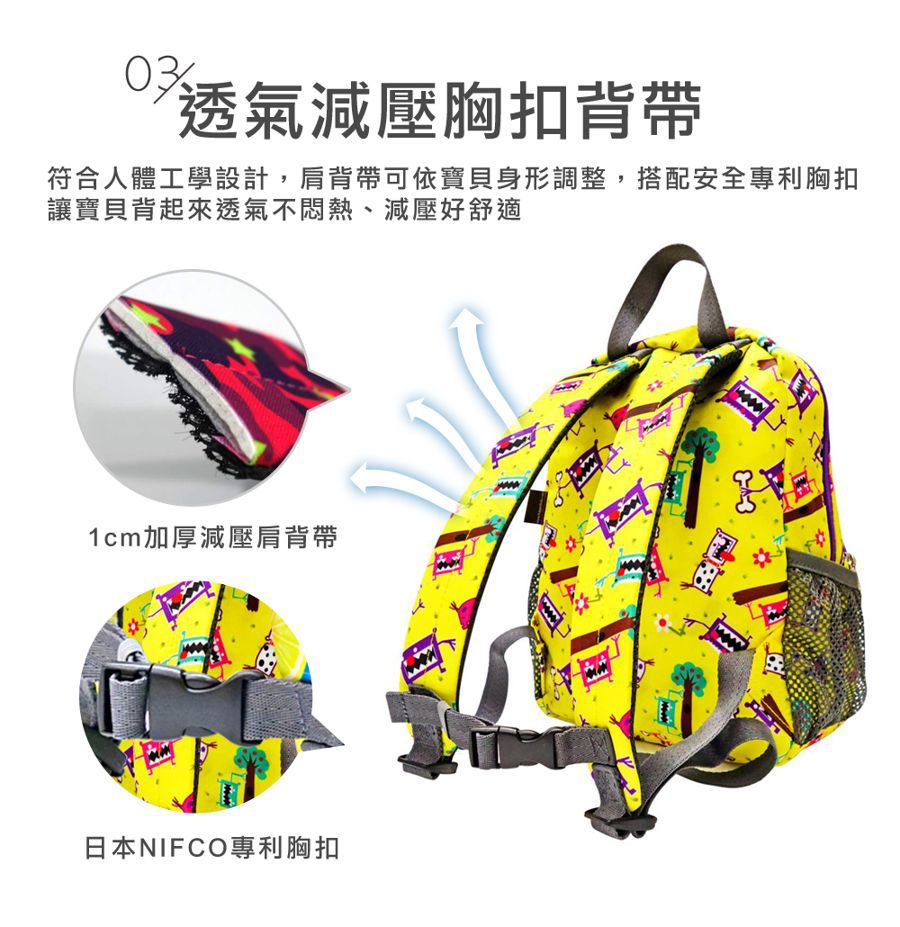 HUGGER - 幼童背包-機械狗(幼兒園書包-輕量減壓休閒後背包) (3-7Y -B5尺寸)