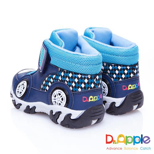 Dr. Apple - 機能童鞋_拉風急速賽車手中筒童靴-藍
