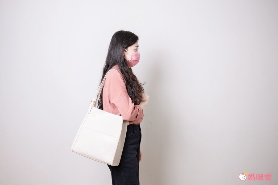 真皮大容量單肩托特包-卡其色 (30x12x31cm)