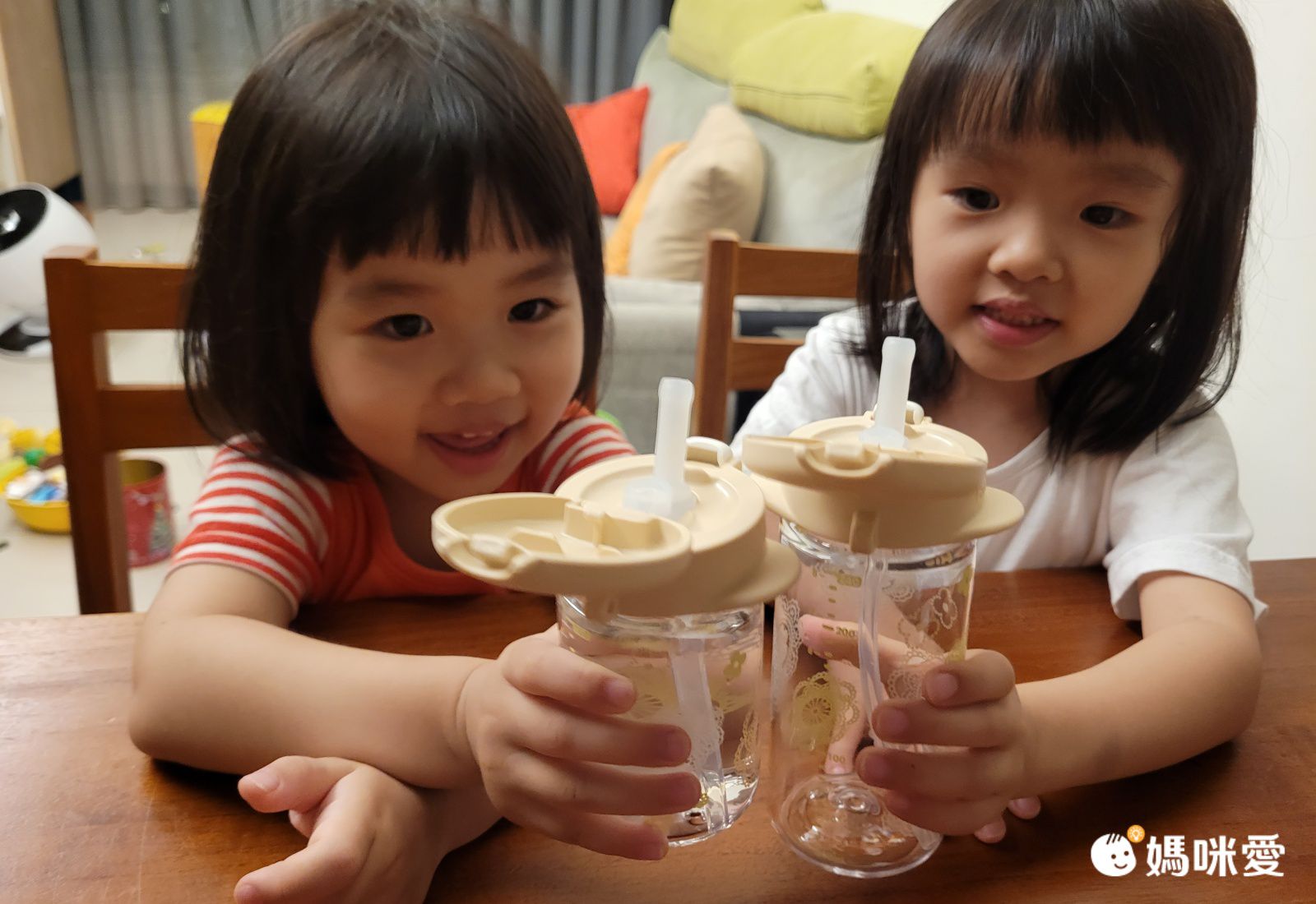 日本 Richell 利其爾 - 朵朵開隨身型吸管水杯-240ml