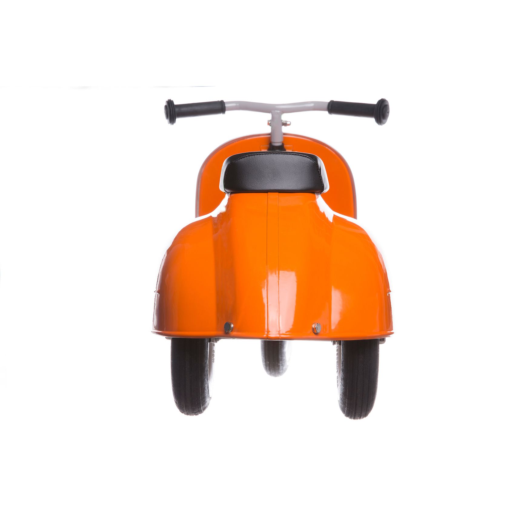 義大利Vespa - 【超值兩台組】迷你Vespa電動玩具車靠背款-白+Ambosstoys PRIMO經典偉士牌復古造型滑步車-香橙橘
