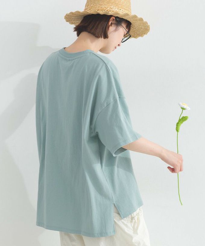 日本 Lupilien - 16OE天竺棉 俏皮刺繡五分袖上衣-彈吉他-卡其