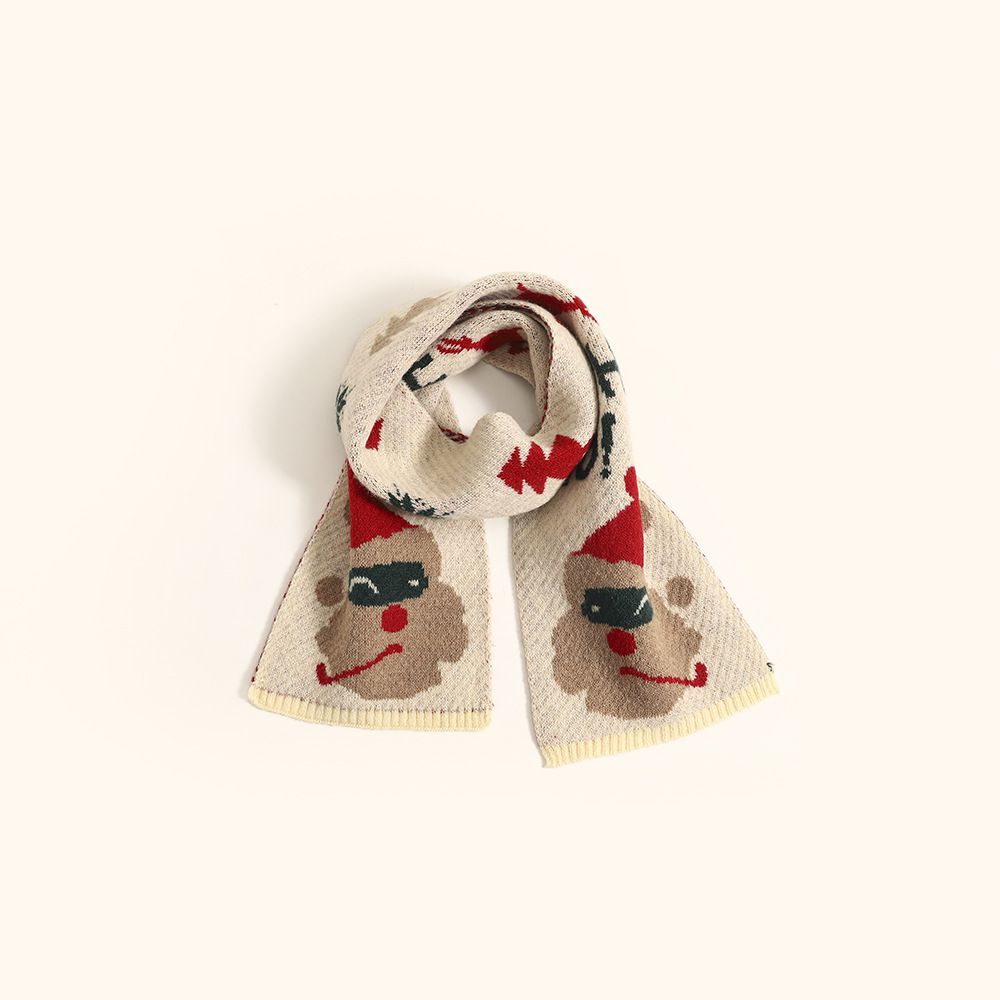 保暖防風加長圍脖-聖誕小鹿-紅色 (長度約135cm)