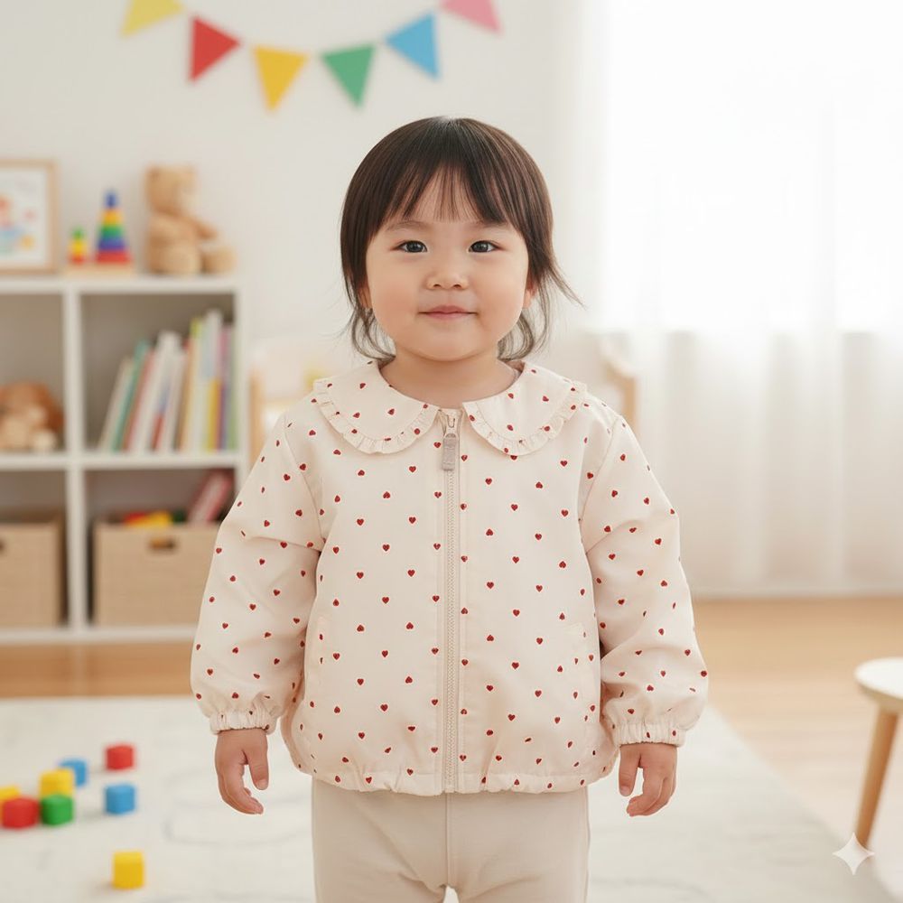 可攜式防潑水夾克--象牙白色