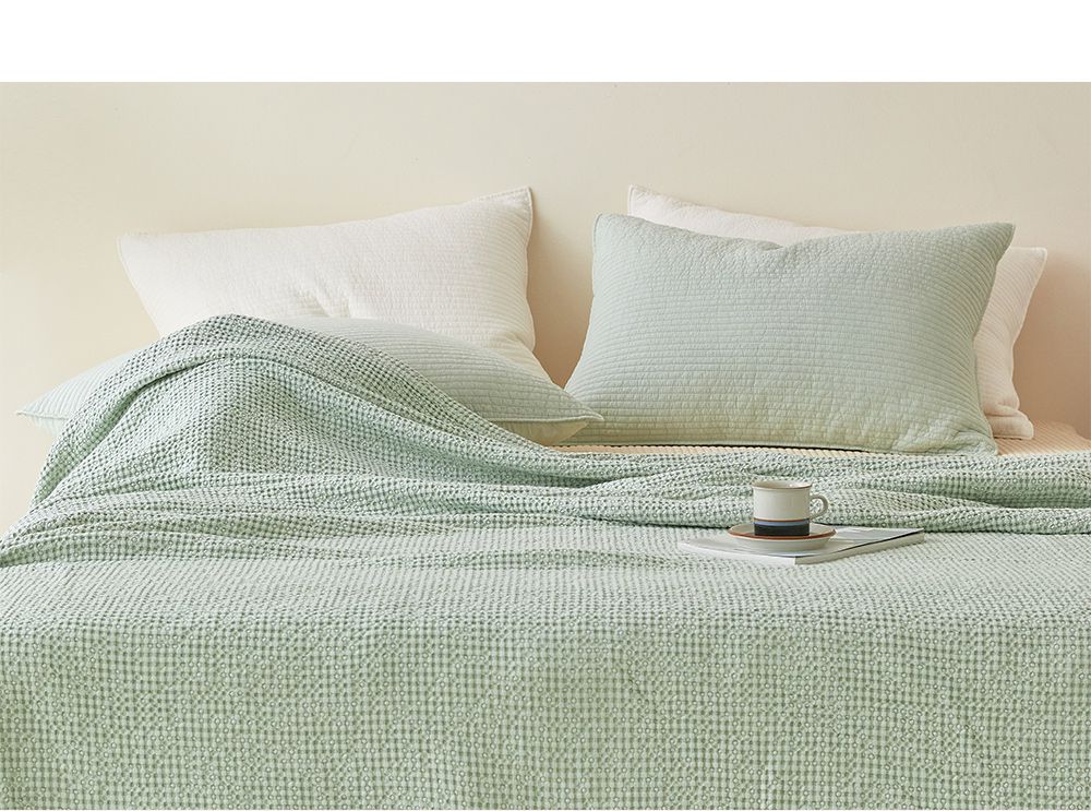 韓國 Maatila - 天絲莫代爾鬆餅被毯-薄荷