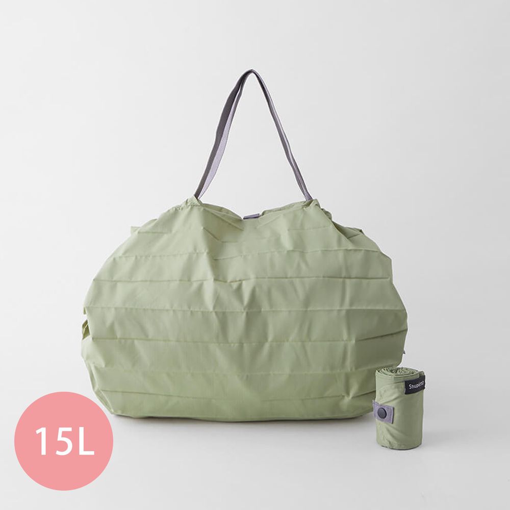 日本 MARNA - Shupatto 秒收摺疊購物袋-五週年限定升級款-森林綠 (M(30x35cm))-耐重5kg / 15L