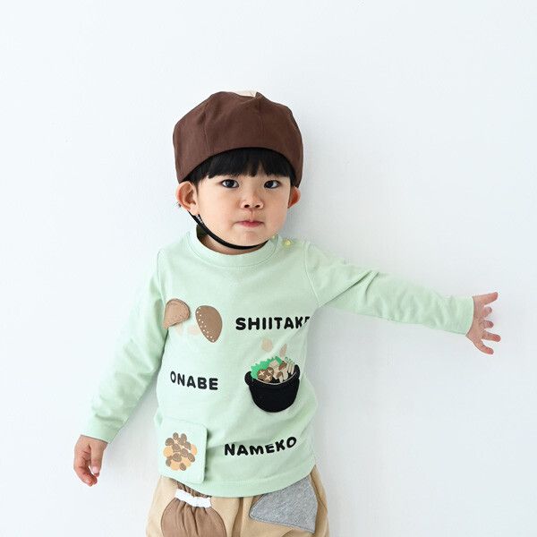 日本 Baby Room - 純棉立體翻翻樂長袖上衣-幽靈速食店-粉