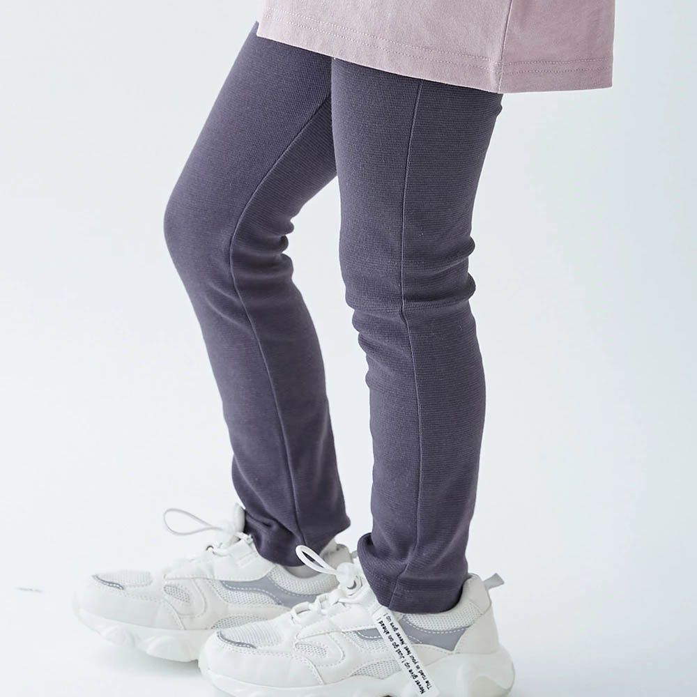 [熱銷定番] 超彈力抗毛球休閒長褲-深紫灰