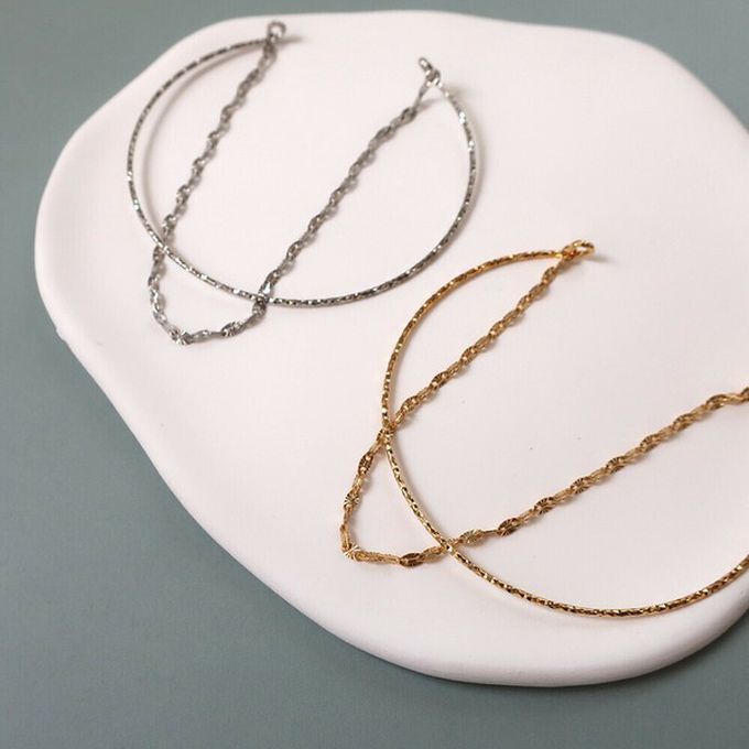 日本 Melody Accessory - 日本製 柔美細緻雙層手鏈-珍珠鏈條-金