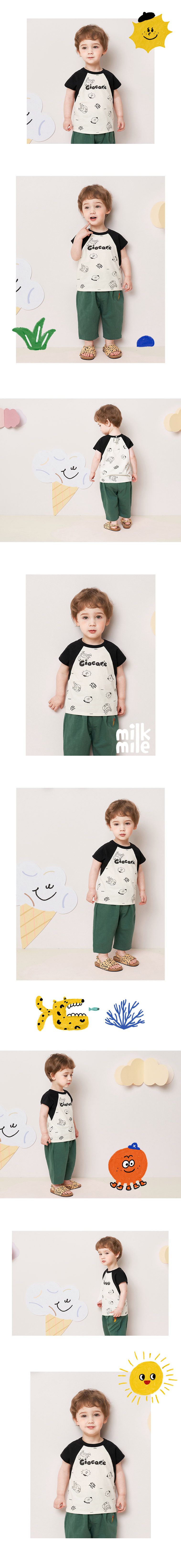 韓國 milk mile - 童趣原子筆塗鴉上衣-黑