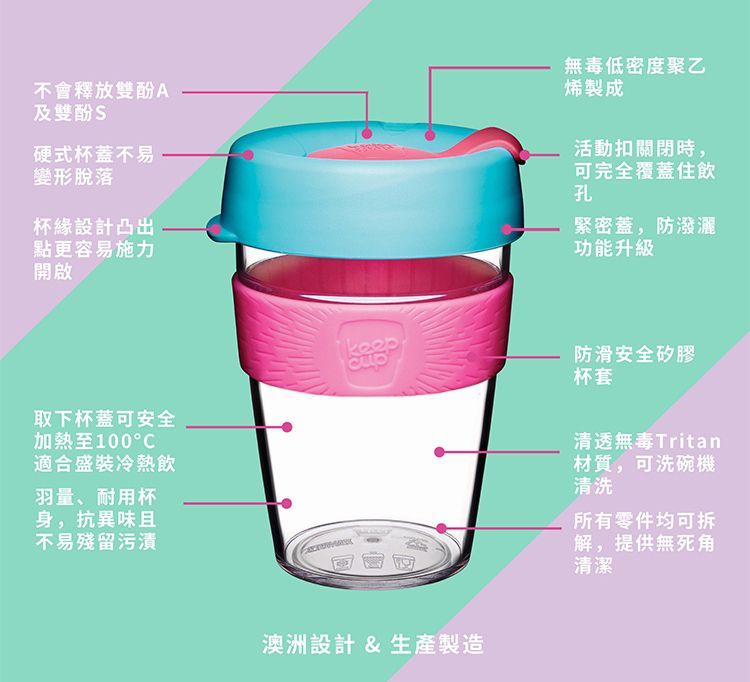 最美的隨行杯【澳洲 KeepCup 隨身咖啡杯】任選2件95折