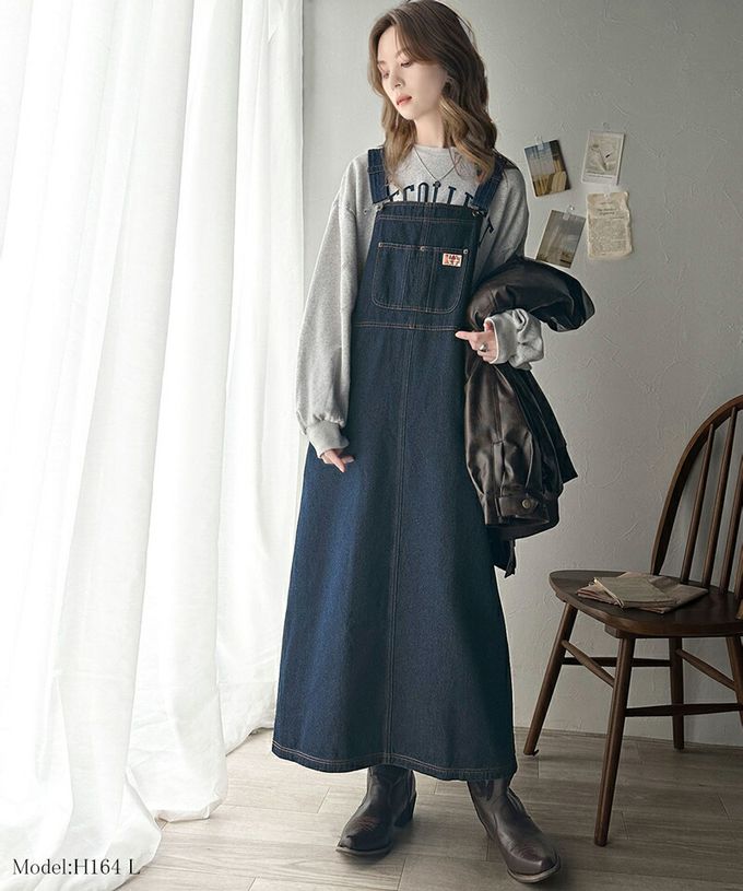 日本 Classical Elf - Java 復古工裝風純棉丹寧吊帶裙-黑