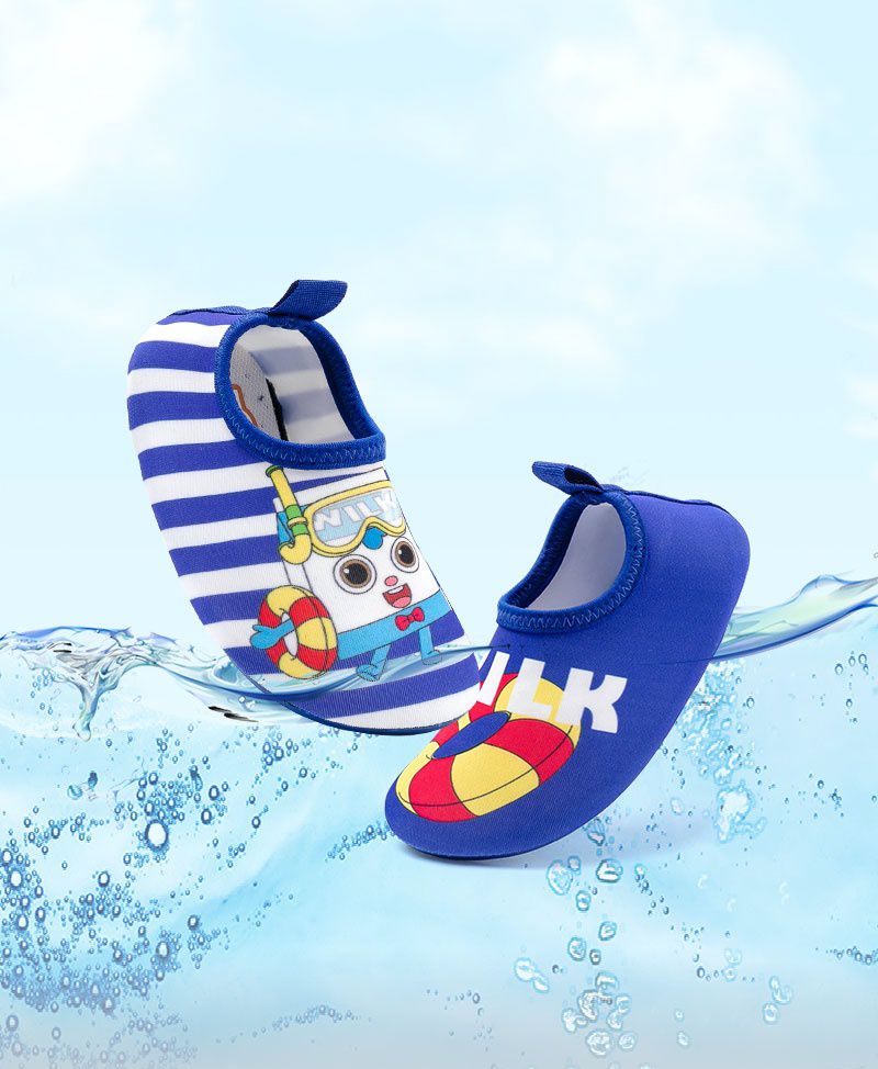 韓國 OZKIZ - 輕量/防滑兒童沙灘鞋/戲水鞋-布萊德理髮廳-藍