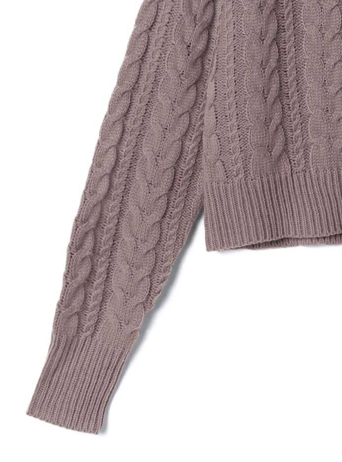 日本 GRL - 麻花編織針織毛衣+魚尾長裙套裝-時尚黑