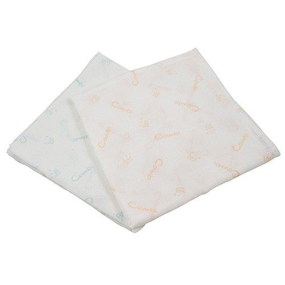 日本 Combi - 經典雙層紗布多用途浴包巾(2入)-橘+綠