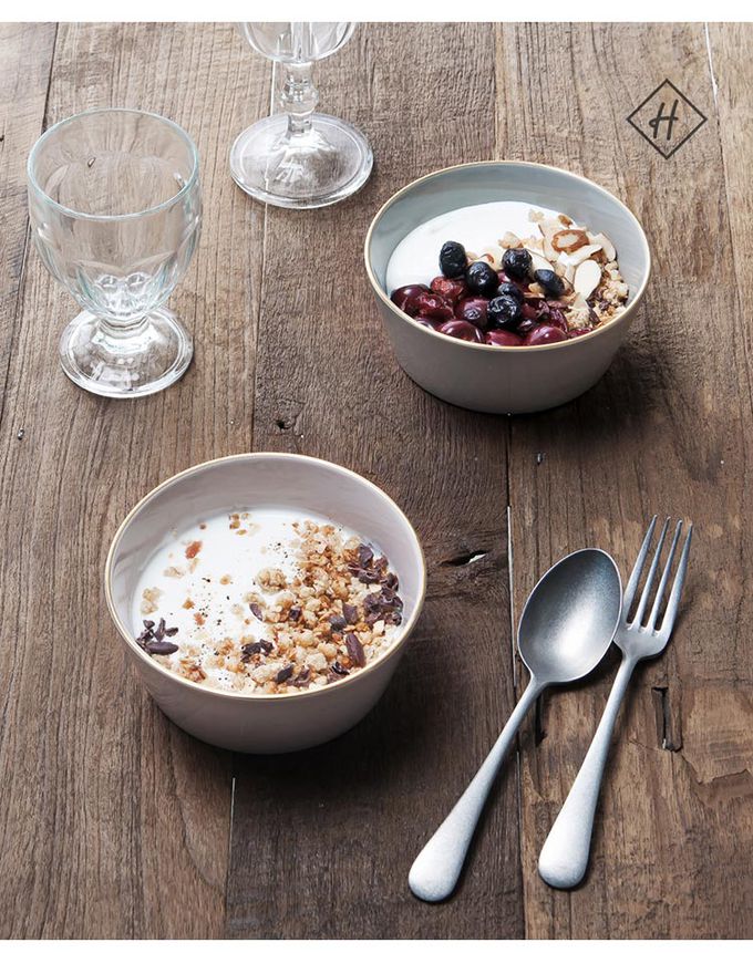 韓國 SSUEIM - LEED系列莫蘭迪陶瓷碗盤餐具14件組(粉+灰)