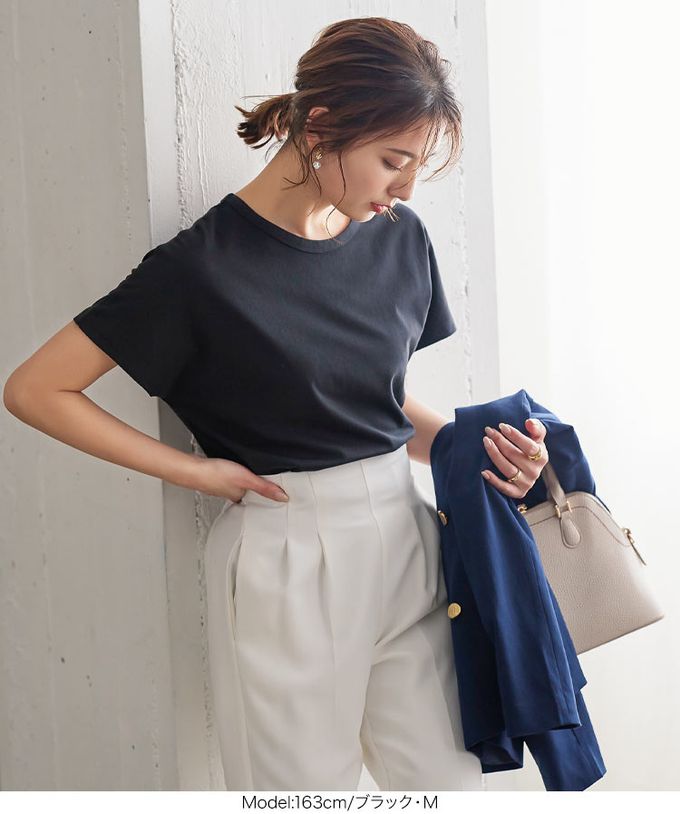 日本 Kobe Lettuce - 經典定番 純棉圓領短袖上衣-淺灰