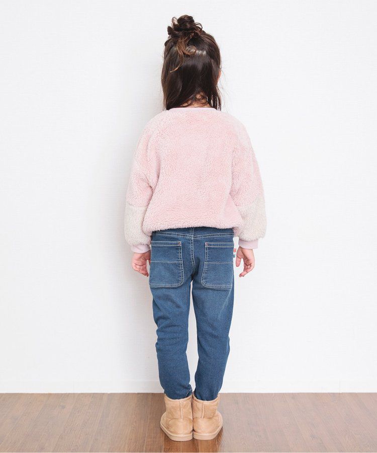 日本 BREEZE - 內刷毛輕量彈力直筒長褲-酒紅