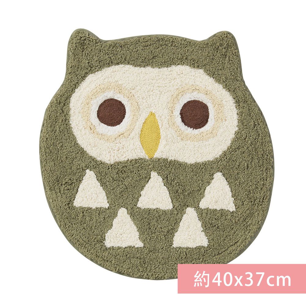 日本代購 - 造型腳踏墊-貓頭鷹-灰 (約40x37cm)