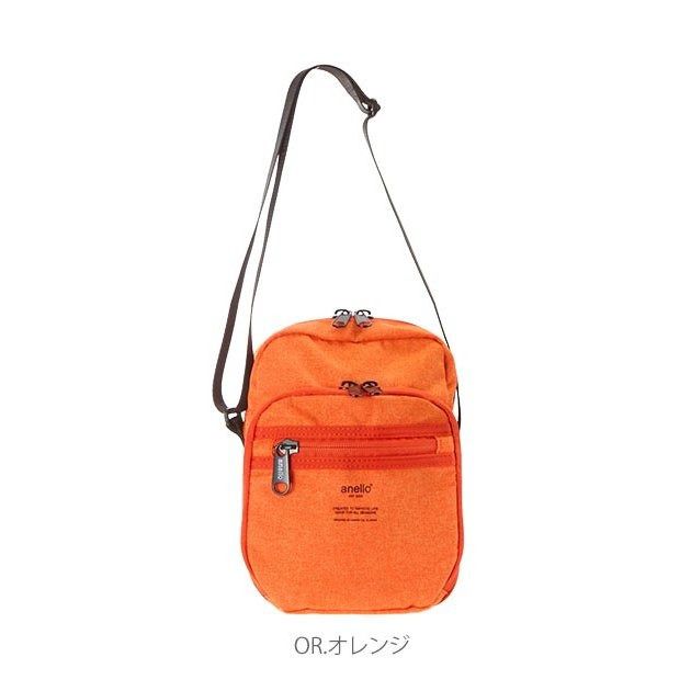 日本 Anello - 迷你多收納斜挎包肩背包-灰色 (21x16x6cm 肩背長約62~117cm)-197g