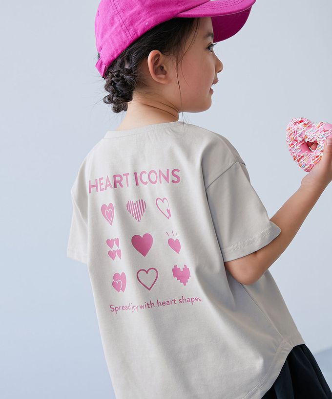 日本 devirock - 接觸涼感 女孩印花短袖上衣-冰淇淋聖代-淺紫