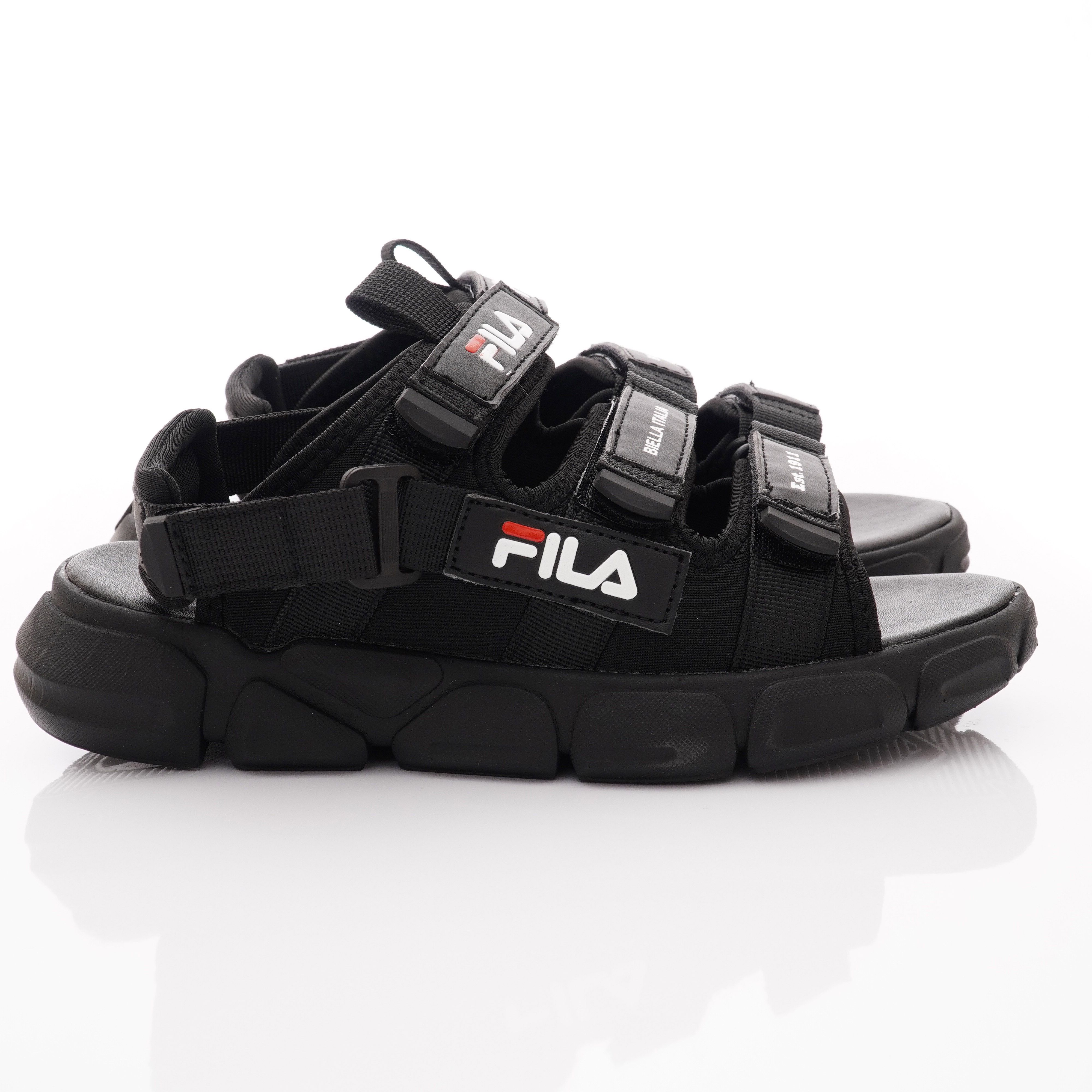 FILA - 輕量韓版運動涼鞋款(中小童段)-黑