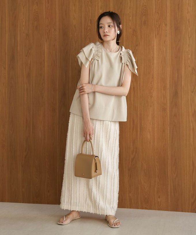 日本 Bab - 浪漫層次感荷葉短袖上衣-淺藍 (M)