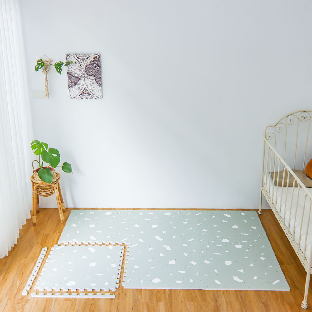 橄欖-水磨石系列巧拼-橄欖綠 (單片62*62cm)-六片入