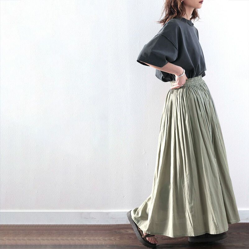 日本 Classical Elf - 100%棉 超修身垂墜感長裙-檸檬黃