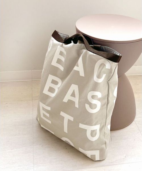 日本 Bou Jeloud - 大容量簡約字母肩背/手提托特袋-咖啡