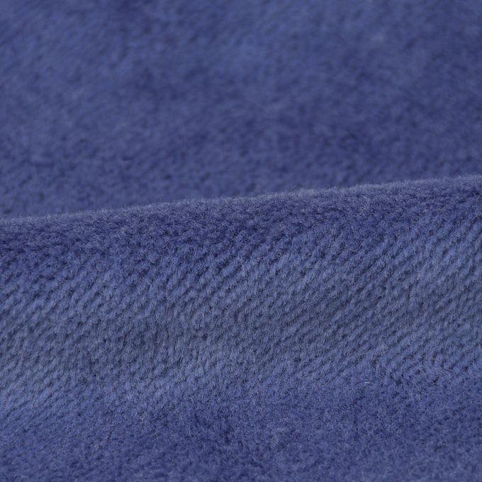 akachan honpo - 長袖亨利領休閒上衣-天鵝絨-深藍色