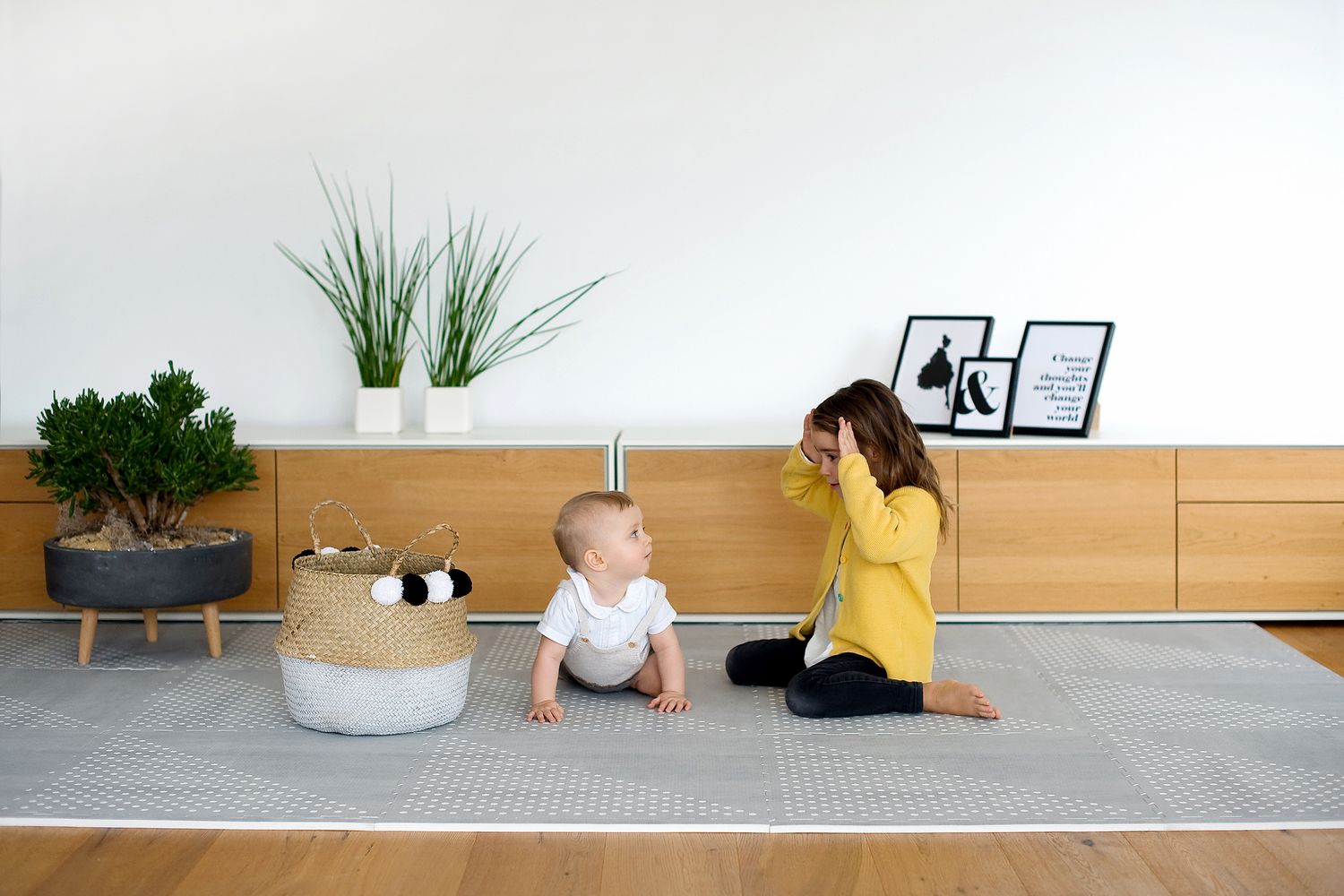 德國 toddlekind - 地球系列遊戲地墊-鴿子灰-一組6片