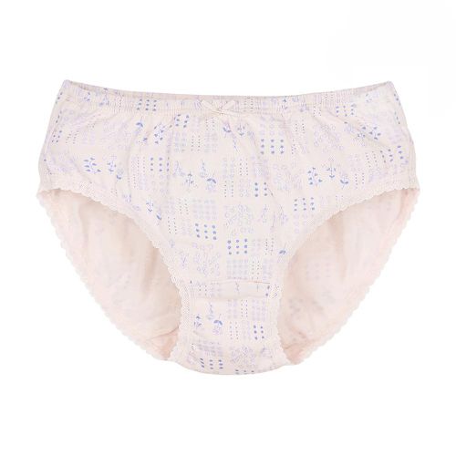 韓國 Ppippilong - 莫代爾棉混紡三角褲(女寶)-藍紫花印紋
