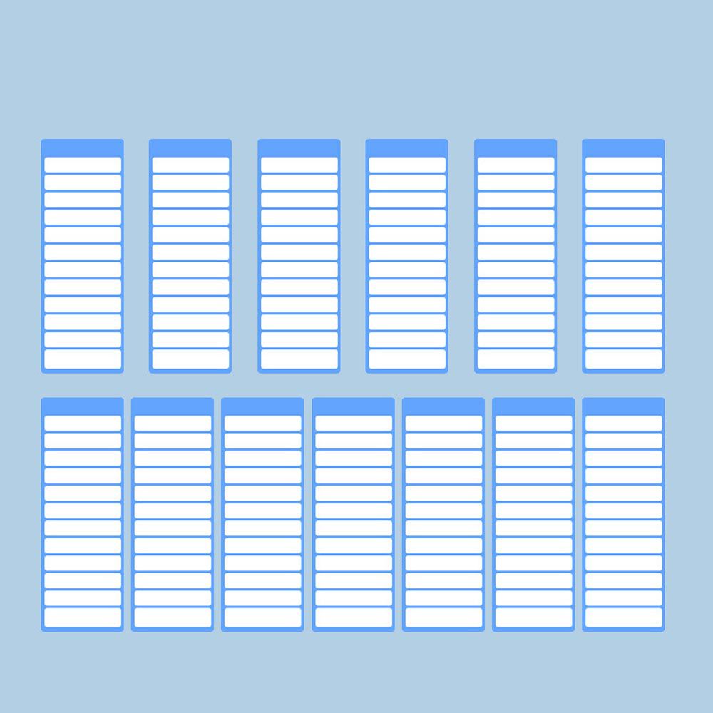 打卡板補充紙(13張)-藍色