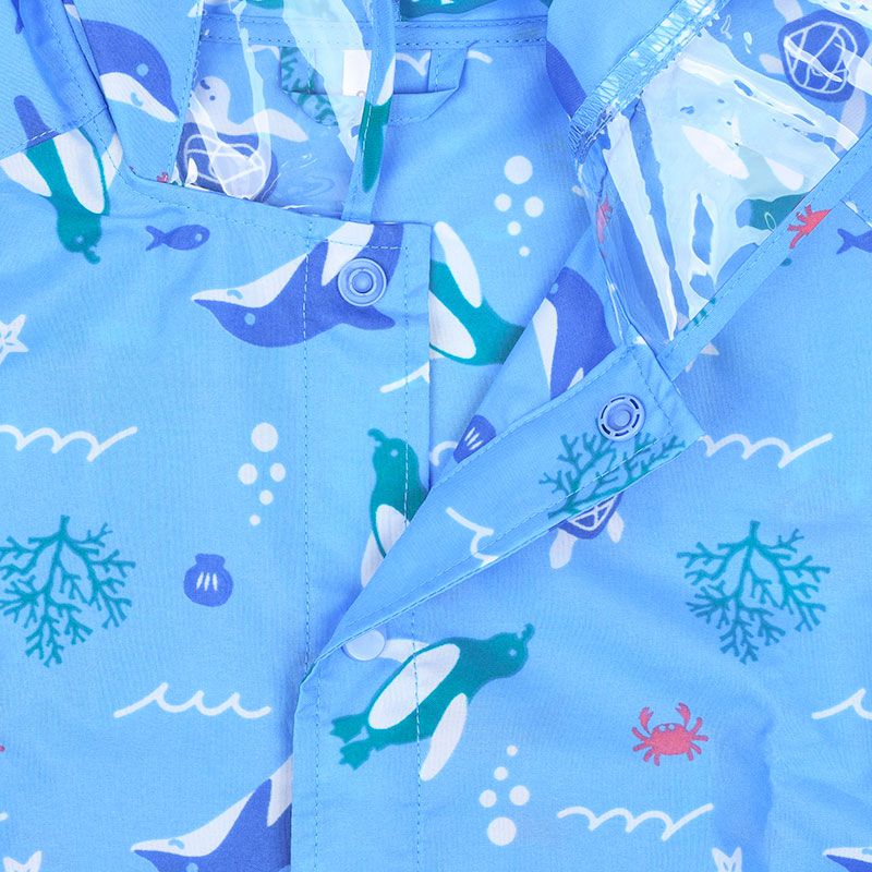 akachan honpo - 雨衣-海洋生物-淺藍色