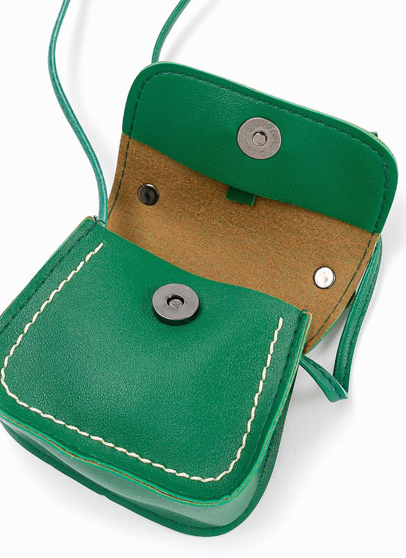 韓國 OZKIZ - (附包包)綠色愛心長袖高腰魚尾洋裝